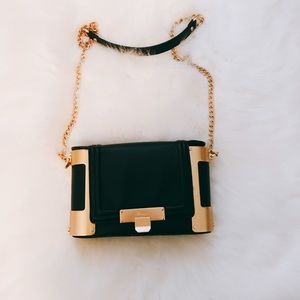 Aldo Black and Gold Crossbody